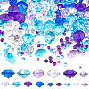 15 Styles Transparent Acrylic Rhinestone Cabochons MACR-SC0001-39-1