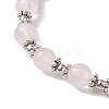 Natural Round Rose Quartz Bracelets BJEW-JB10950-2