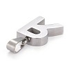 Non-Tarnish 304 Stainless Steel Letter Pendants STAS-H127-R-P-3