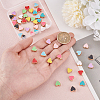 50Pcs 10 Colors Alloy Enamel Beads ENAM-HY0001-51-3