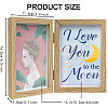 Word I Love You To The Moon Wood Picture Frames Box AJEW-FG0004-02C-2