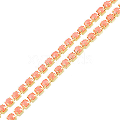 Brass Rhinestone Strass Chains CHC-N017-003B-B03-1