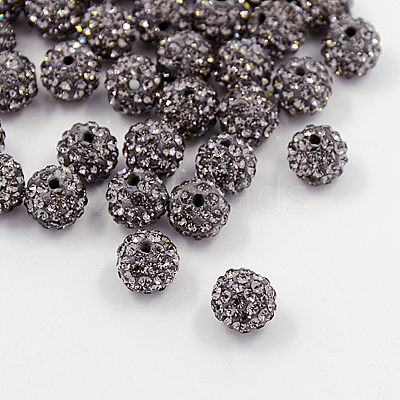 Polymer Clay Rhinestone Beads RB-H258-HD10mm-215-1