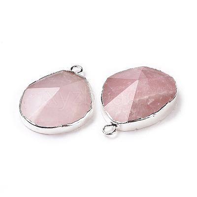 Natural Rose Quartz Pendants G-I207-14M-S-1