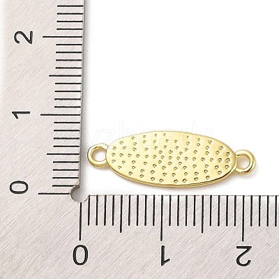 Beach Theme Rack Plating Brass Oval Connector Charms KK-P261-08F-G14-1
