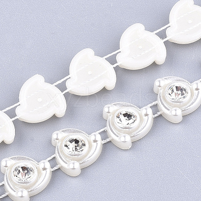 ABS Plastic Imitation Pearl Beaded Trim Garland Strand AJEW-S073-25-1