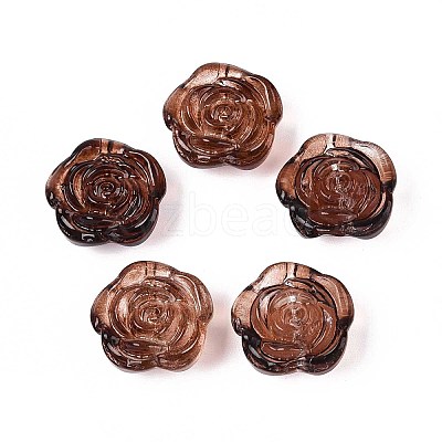 Baking Paint Transparent Glass Beads DGLA-N018-01E-1