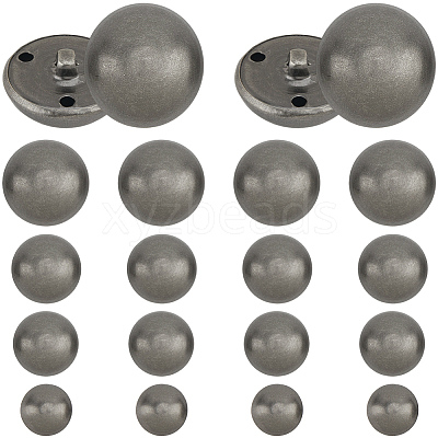 40Pcs 3-Hole Brass Buttons BUTT-CY0001-18B-1