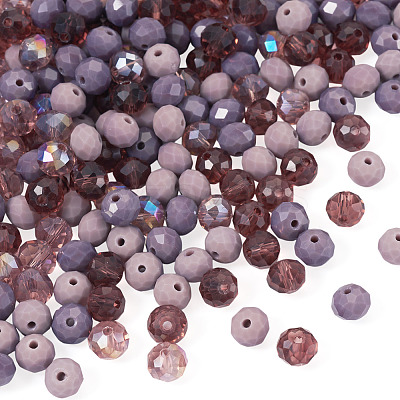 200Pcs 4 Colors Electroplate Glass Beads Strands EGLA-TA0030-09B-1