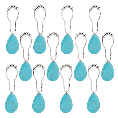 12Pcs Iron Shower Curtain Rings for Bathroom HJEW-OC0001-23-1