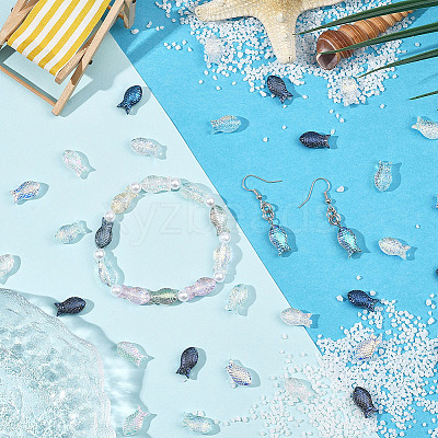 80Pcs 4 Colors Transparency Electroplate Glass Beads GLAA-SC0002-88B-1