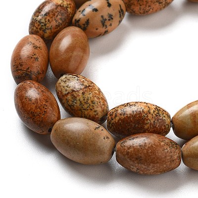 Natural Picture Jasper Beads Strands G-B106-B21-01-1