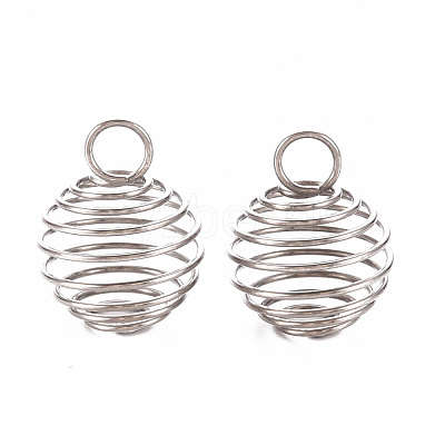 Non-Tarnish 304 Stainless Steel Wire Pendants X-STAS-ZX013-22-14mm-P-1