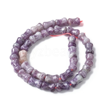 Natural Lepidolite/Purple Mica Stone Beads Strands G-M445-B02-01-1