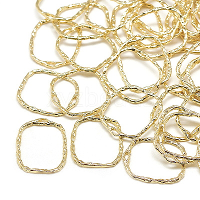 Brass Open Back Bezel Pendants X-KK-N200-042-1