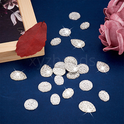 150Pcs 3 Styles Druzy Resin Cabochons RESI-CW0001-16-1