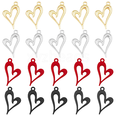 32Pcs 4 Colors Alloy Penants FIND-FH0008-23-1