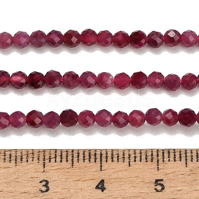 Natural Red Tourmaline Beads Strands GG-CBA77FB-B01-3mm-A-1