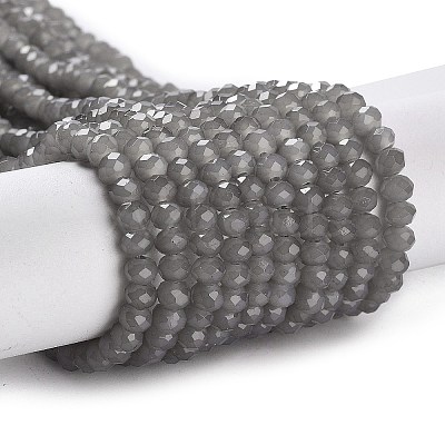 Baking Paint Imitation Jade Glass Bead Strands DGLA-A034-J4MM-A43-1