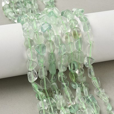Natural Green Fluorite Beads Strands G-D339-A01-1