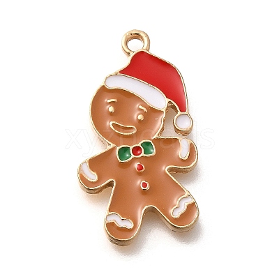 Christmas Theme Alloy Enamel Pendants ENAM-Q509-02KCG-01-1