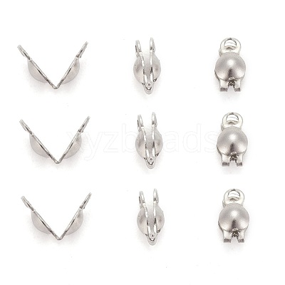 Tarnish Resistant Stainless Steel Bead Tips X-STAS-R061-05-1