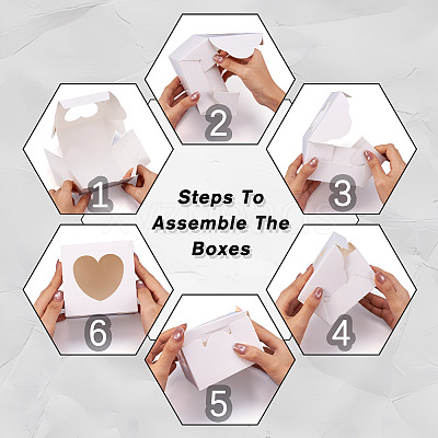 Square Paper Biscuit Boxes with Lace Edged Square Clear Window CON-TAC0001-12A-01-1