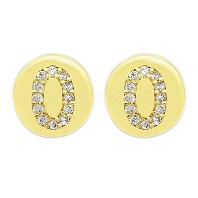 Brass Micro Pave Clear Cubic Zirconia Beads KK-T030-LA843-OX3-1