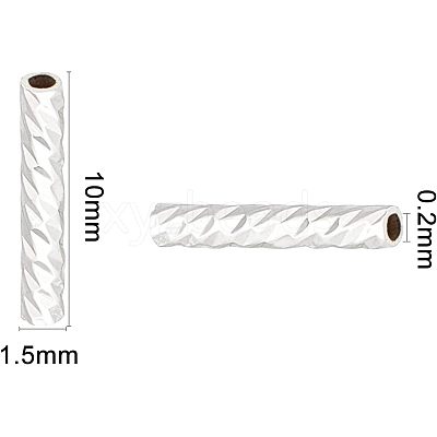 SUPERFINDING 40pcs 2 Color Brass Tube Beads KK-FH0003-26-1