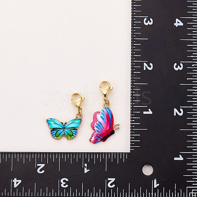 Alloy Enamel Pendant Decoration HJEW-SW00027-01-1