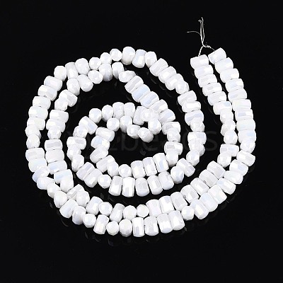 Electroplate Opaque Glass Beads Strands EGLA-N022-09A-C05-1