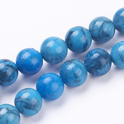 Natural Map Stone/Picasso Stone/Picasso Jasper Beads Strands G-F520-43-8mm-1