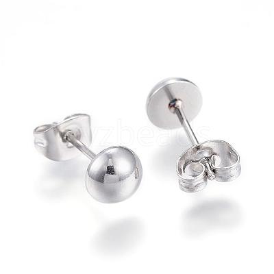 304 Stainless Steel Ear Studs EJEW-G210-02-1