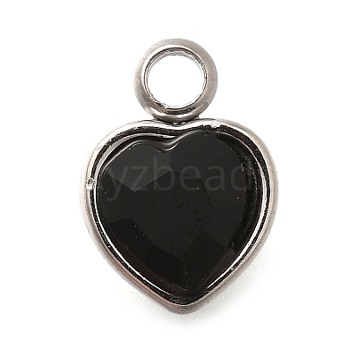 304 Stainless Steel with Rhinestone Pendants STAS-Q346-01P-05-1