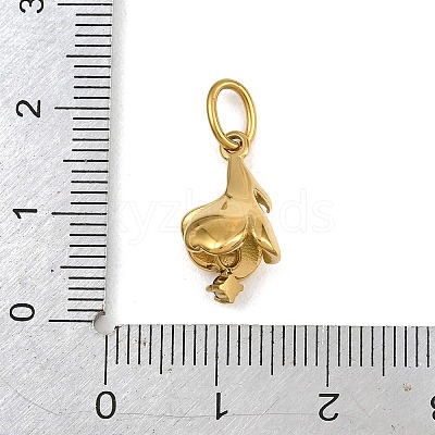 304 Stainless Steel Micro Pave Cubic Zirconia Pendants SA-CBA1D2B-01G-B-1