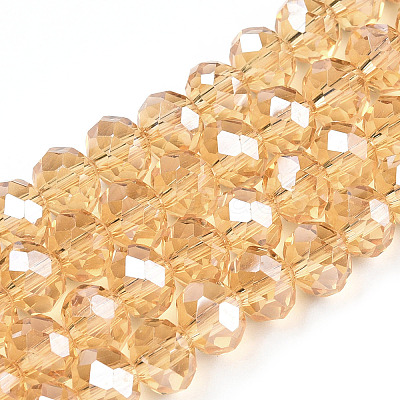 Electroplate Glass Beads Strands EGLA-A034-T10mm-A30-1