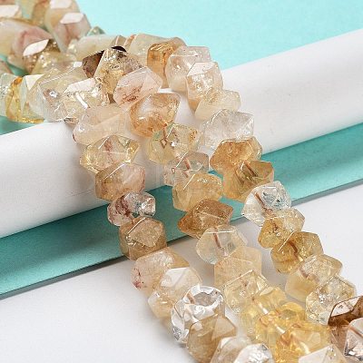 Heated Natural Citrine Beads Strands G-D091-A12-1