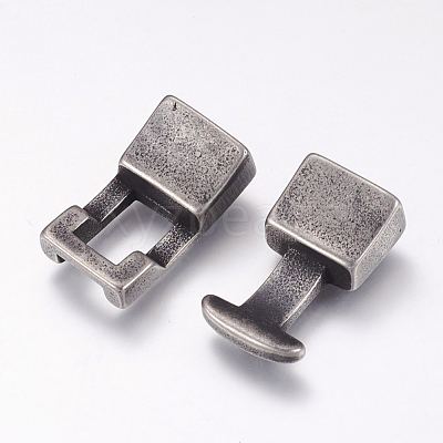304 Stainless Steel Snap Lock Clasps STAS-F144-028AS-1