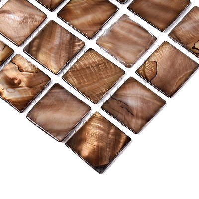 Natural Freshwater Shell Mosaic Tile Cabochons SHEL-Q029-09-1