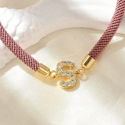 Adjustable Nylon Cord Bracelets X-BJEW-C096-01G-19-1