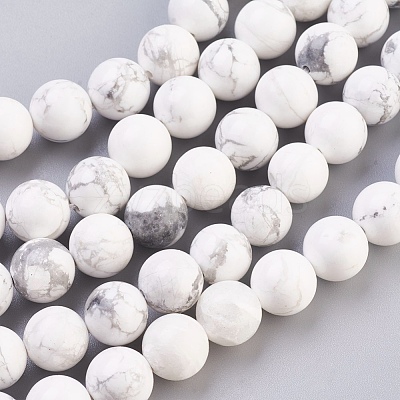 Natural Howlite Beads Strands X-TURQ-G091-10mm-1