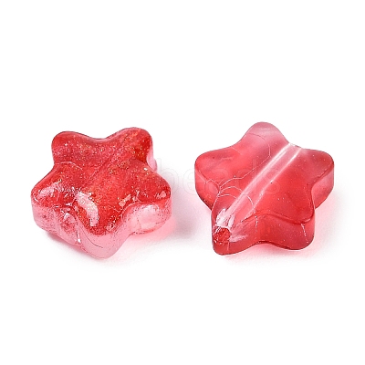 Transparent Spray Painted Glass Beads X1-GLAA-NH0003-01I-1