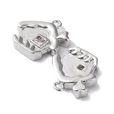 Brass Glass Charms KK-G474-07P-1