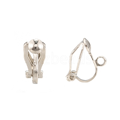 Brass Clip-on Earring Findings EC109-NF-1