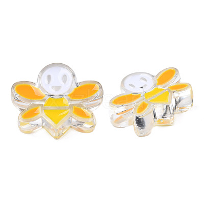 Transparent Acrylic Enamel Beads TACR-N012-007G-1
