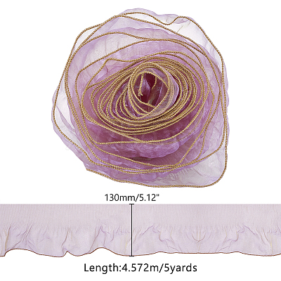 Polyester Lace Trim OCOR-WH0111-11-1