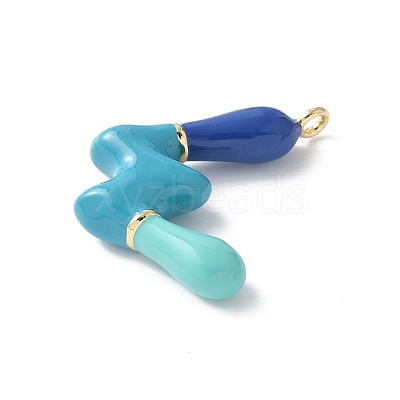 Brass Enamel Pendants KK-E093-03G-W-01-1
