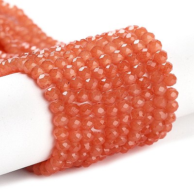 Baking Paint Imitation Jade Glass Bead Strands DGLA-A034-J2MM-A12-1