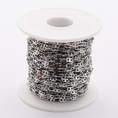 Tarnish Resistant 304 Stainless Steel Mariner Link Chains CHS-H007-15P-1