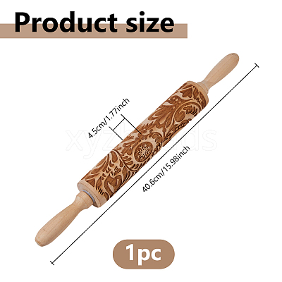 BeechWood Rolling Pin AJEW-WH0248-963-1